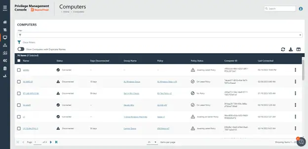 Endpoint privilege manager