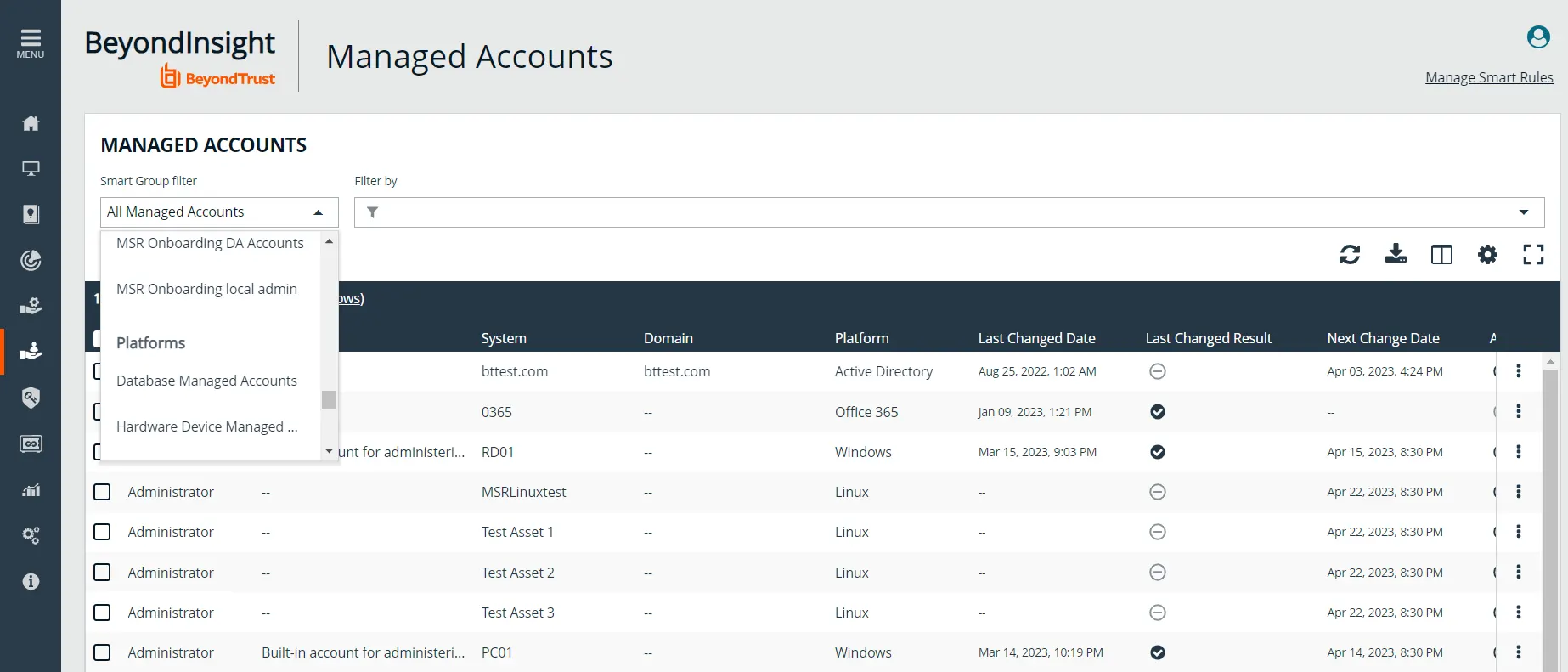 PS Managed Accounts and Smart Rules