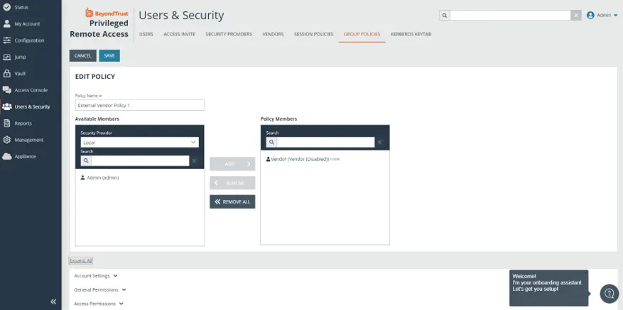 PRA Vendor access
