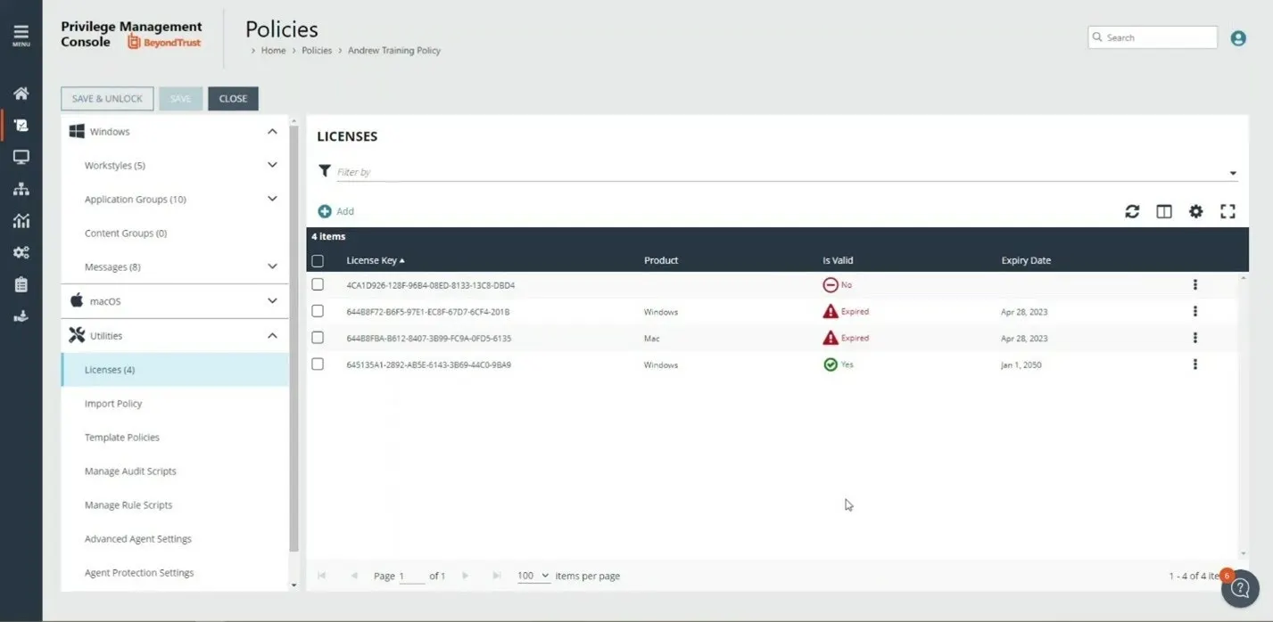 Policy Changes actionable