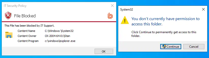 Mock Folder Exploit Blocked Using Content Rules