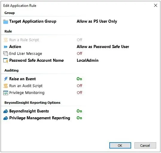 Privilege Management Windows Run As Password Safe User