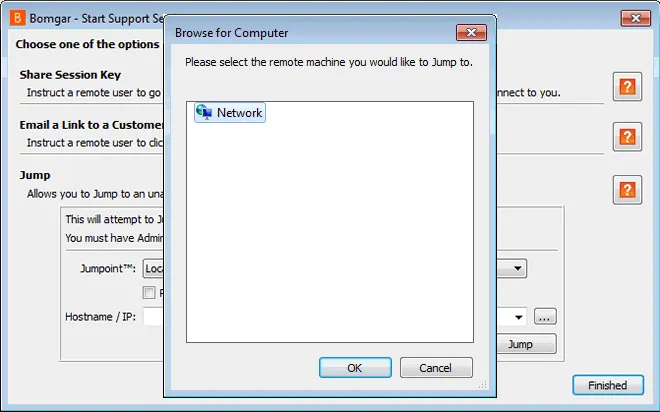 Jump Local Network Select