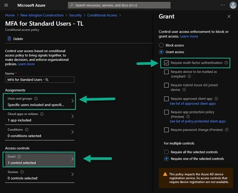Msft Conditional Access Policy Mfa Web Application
