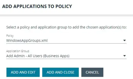 Add Applications To Policy Privilege