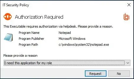 Help Desk Authorization