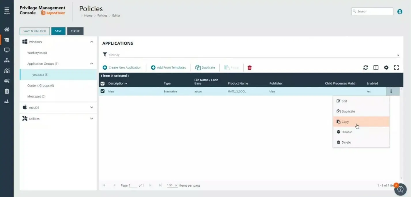 How to View Application Definitions