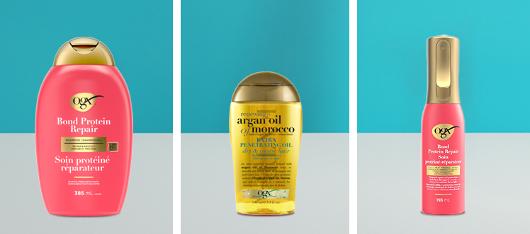 Vue de face revitalisant extra fort pour cuir chevelu revigoré + romarin et menthe OGX®, bouteille de 385 mL