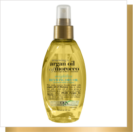 Front shot of OGX ® Renewing + Argan Oil of Morocco Weightless Healing Dry Oil Spray for All Hair Types