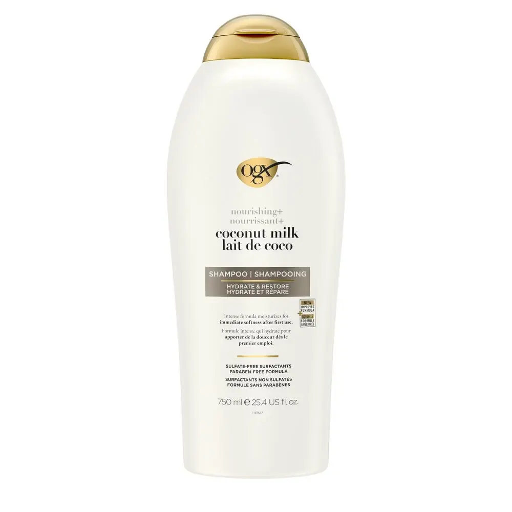 Front shot of OGX® Nourishing+ Coconut Milk Shampoo, 750 mL bottle