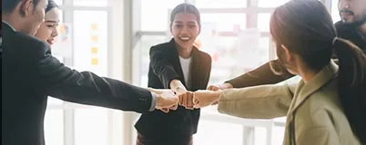 Colleagues celebrating