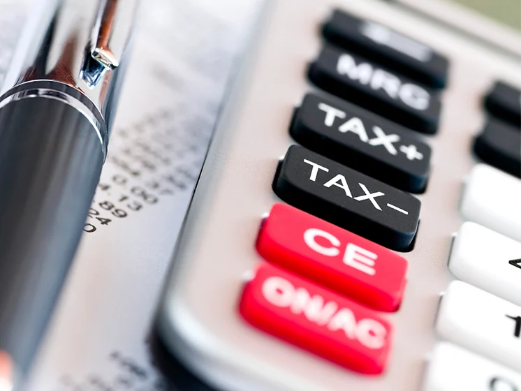 Tax calculator buttons
