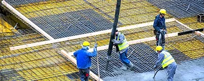 Men working in a construction site.