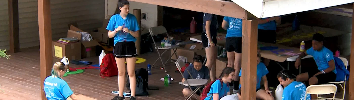 Children having fun together at a Diabetes Camp