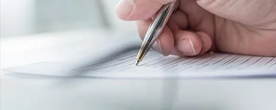 Hand writing on paper