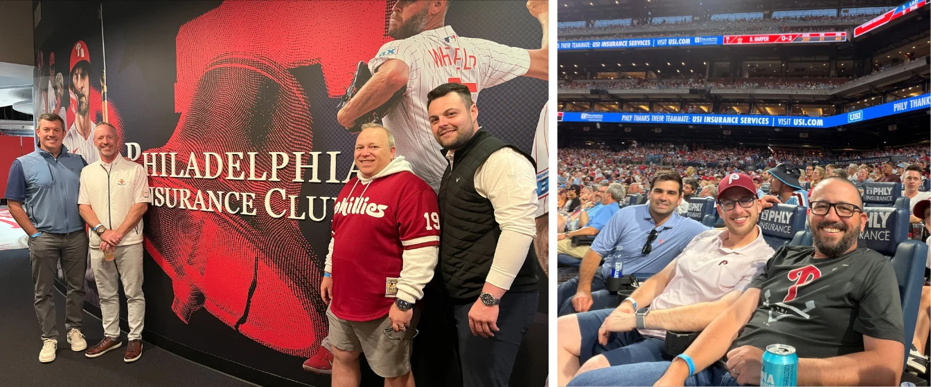 PHLY treating agents to the premier seating at the Philadelphia Insurance Club.