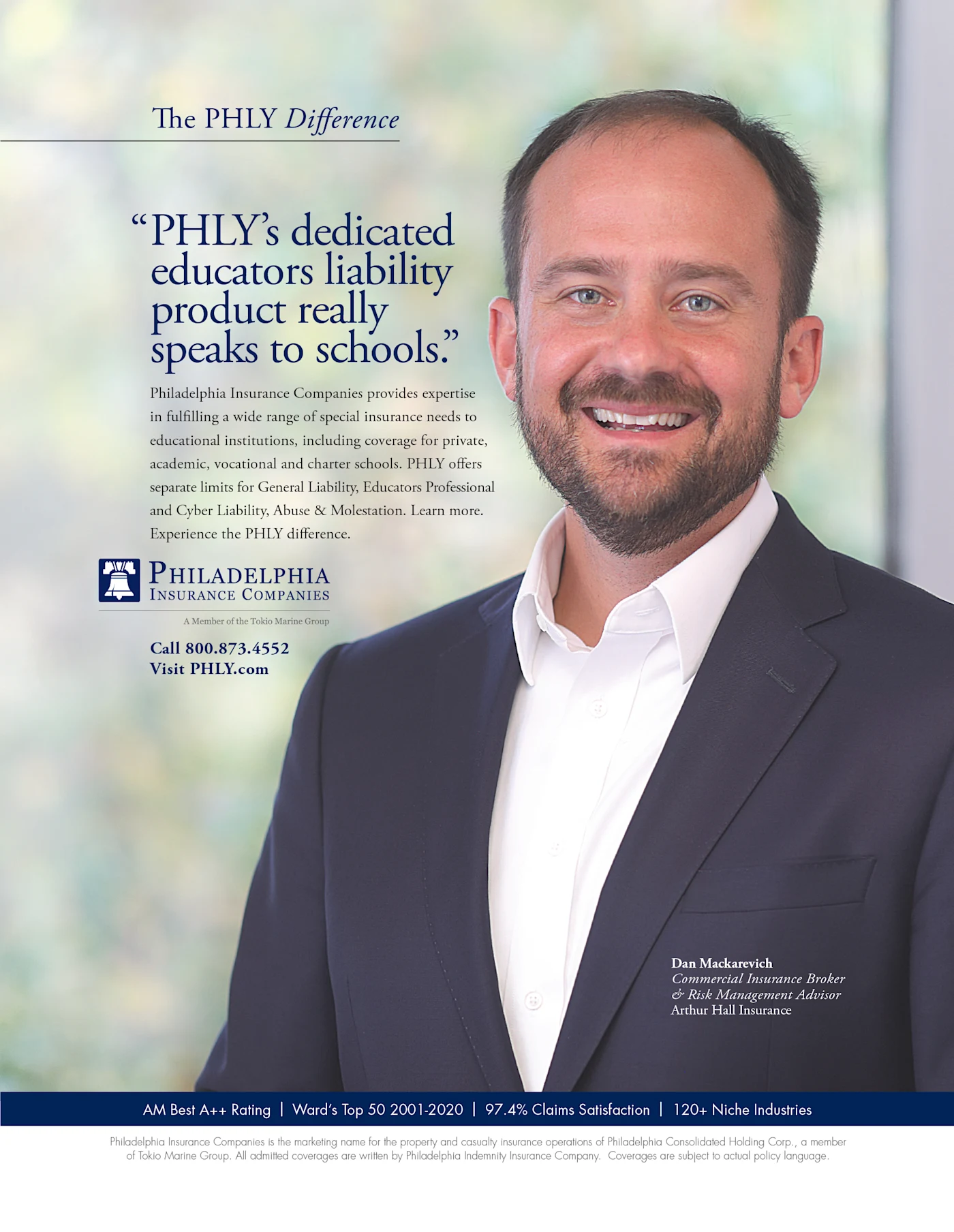 Educator liability product advertisement