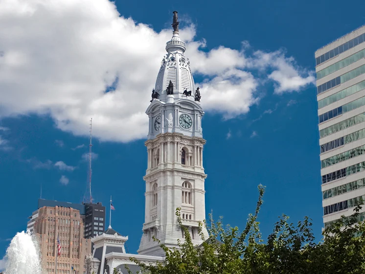 Image of the Capital Building top of Philadelphia City Hall