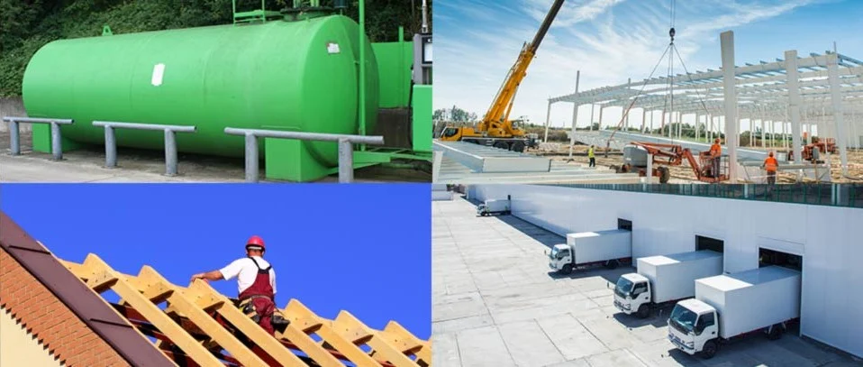 Collage of different Environmental Liability products