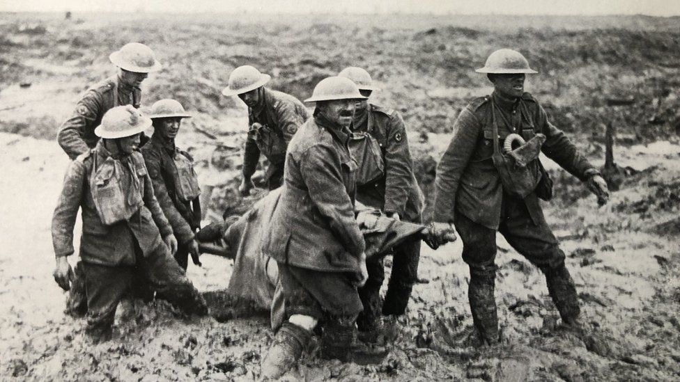 Stretcher bearers during the First World War