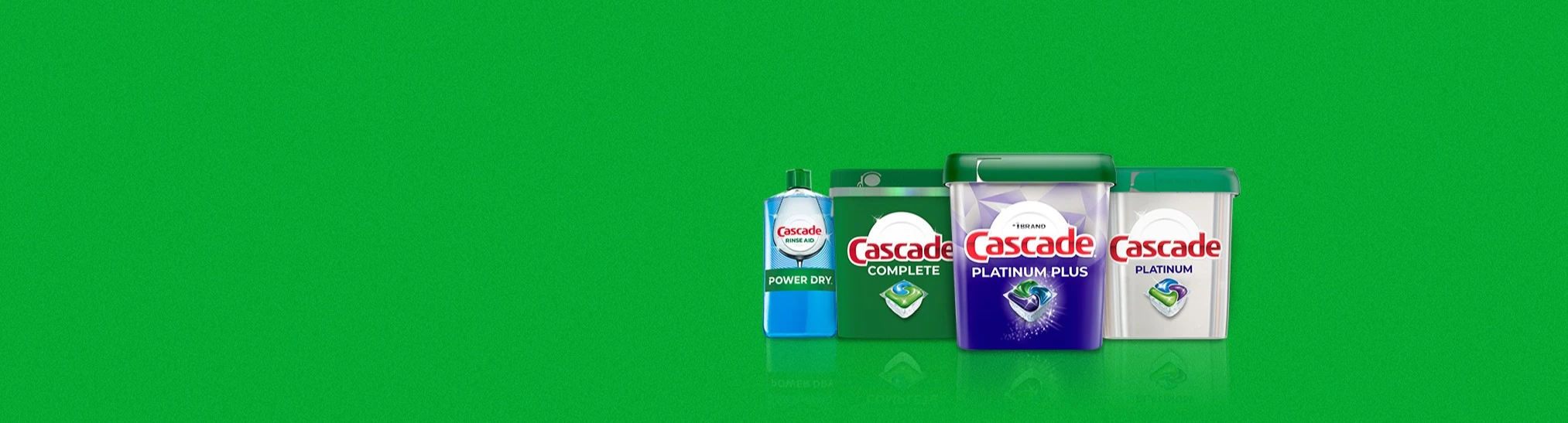 Cascade horizontal green banner product portfolio