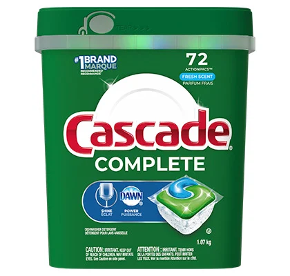 Cascade Complete dishwashing pods 72 pack fresh scent