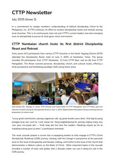 CTTP Newsletter July 2025