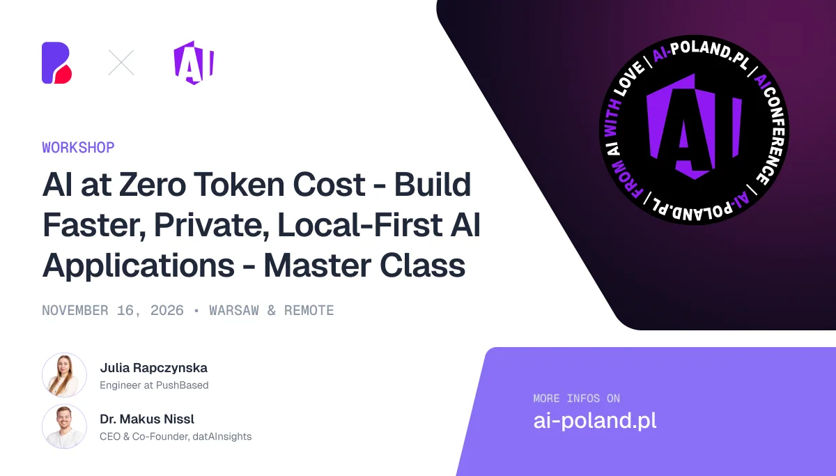 AI at Zero Token Cost - Build Faster, Private, Local-First AI Applications - Master Class