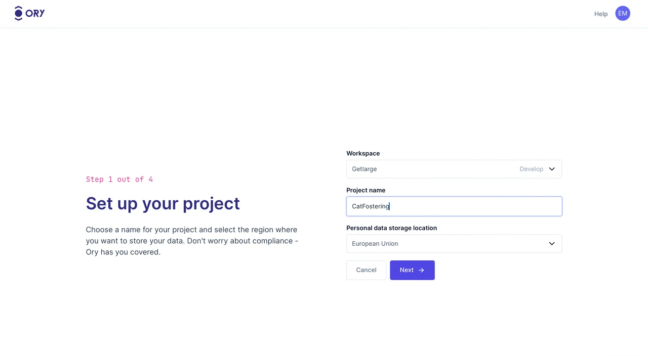 Create New Project 