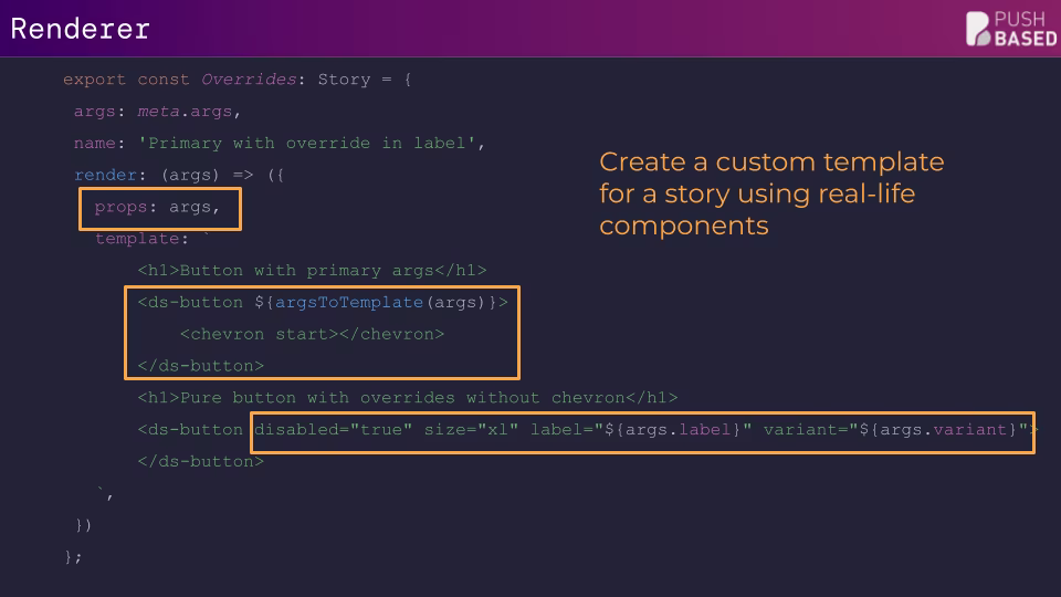 Storybook renderer