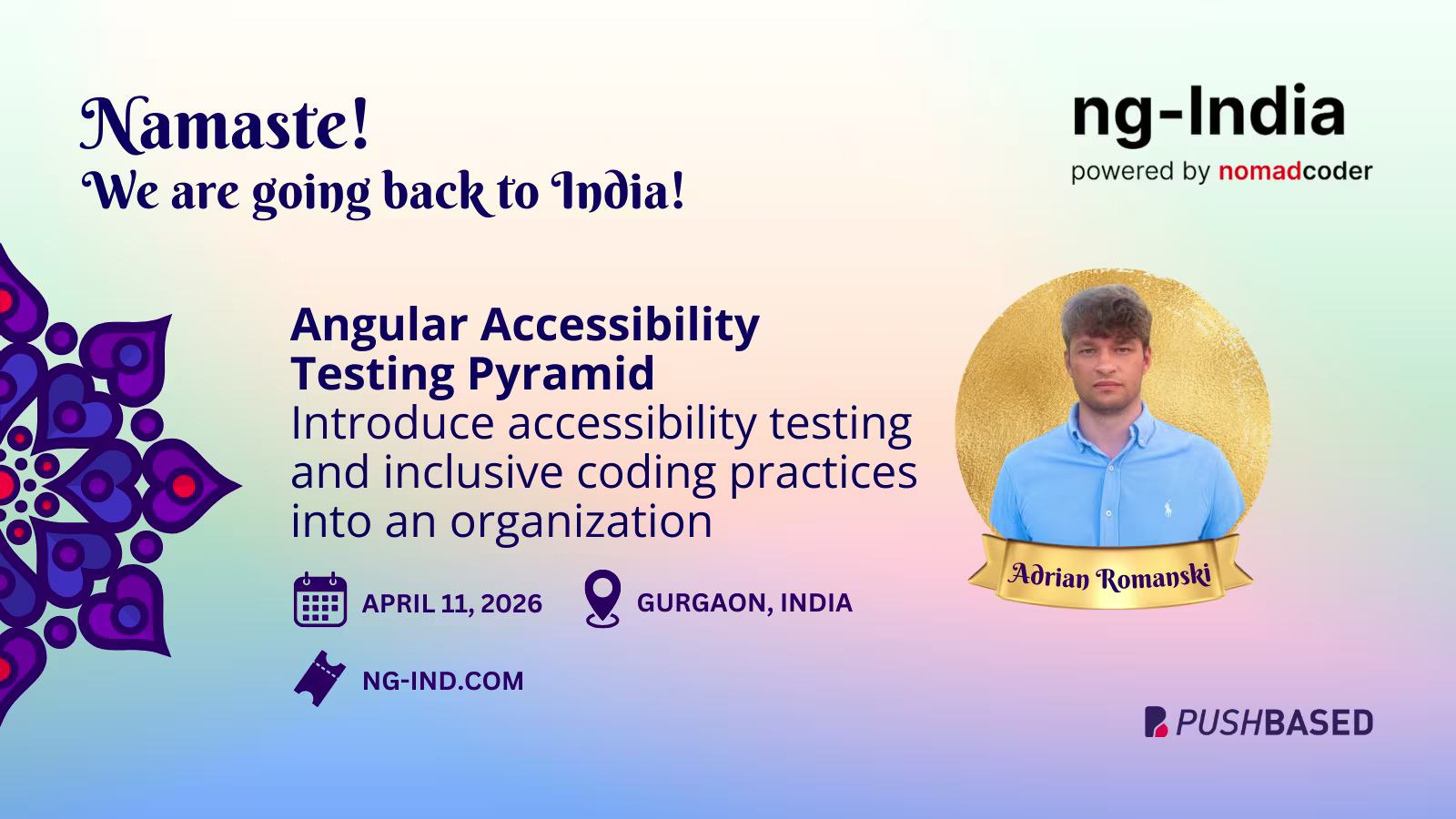 Angular Accessibility Testing Pyramid | Adrian Romanski @ NgIndia 2026