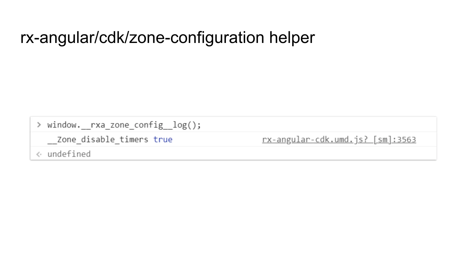 Zone configuration helper