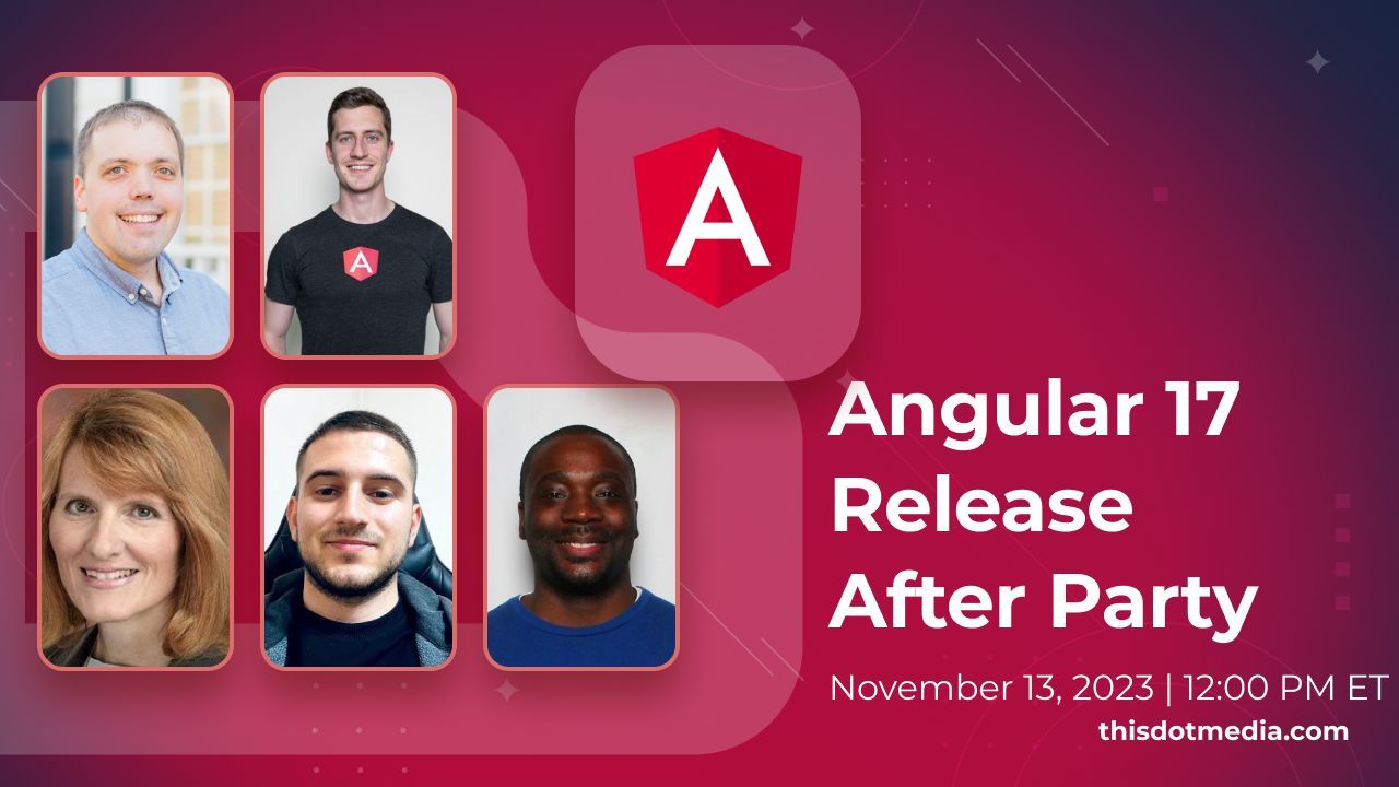 Angular Meetup: Angular 17 Release After Party. Poster.