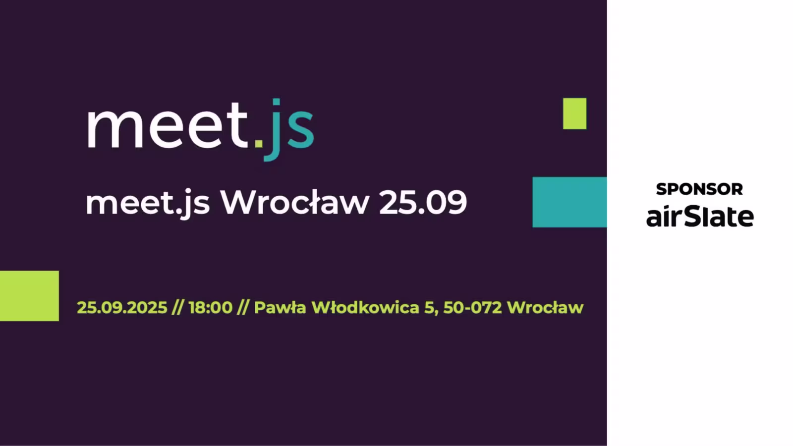 meet.js Wrocław: Accessibility-First Development with Adrian Romański
