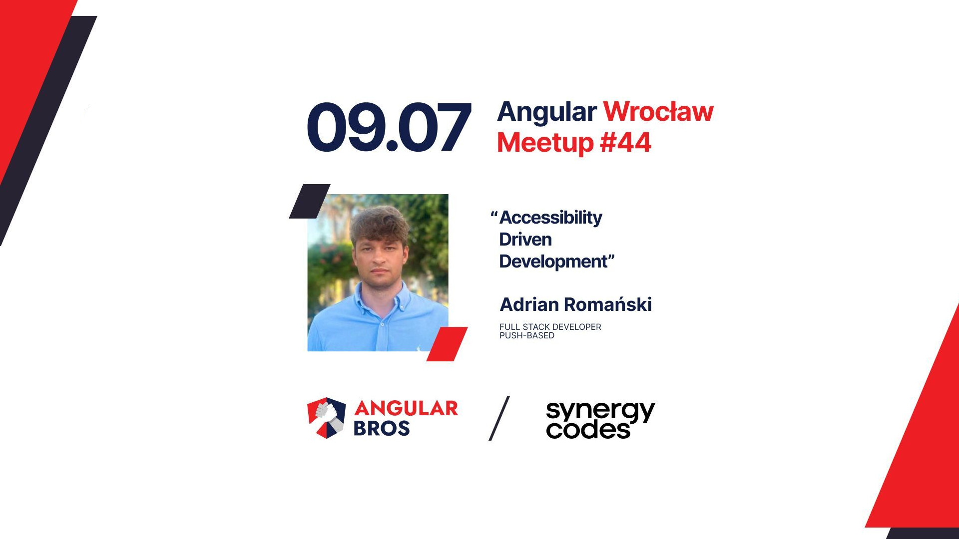 Angular Wrocław Meetup 44: Best Practices & Generative AI in Angular. Poster.