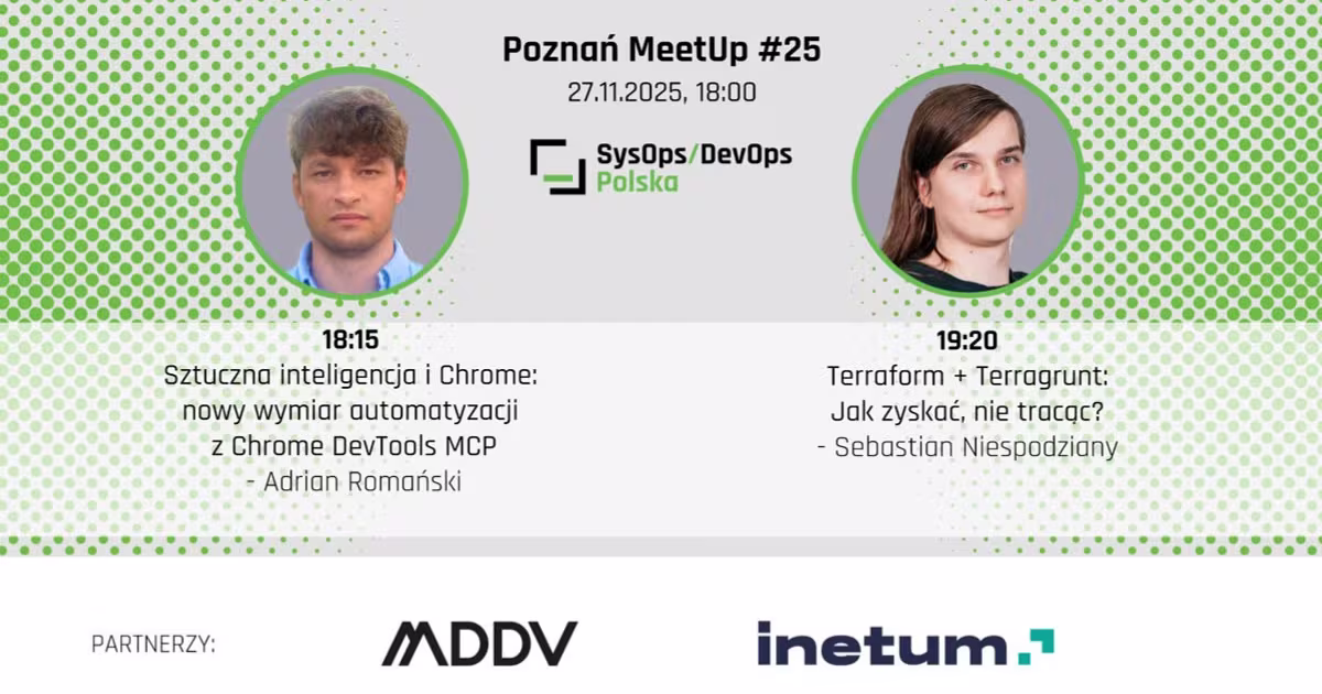 Adrian Romański presents AI Meets Chrome at SysOps/DevOps Poznań