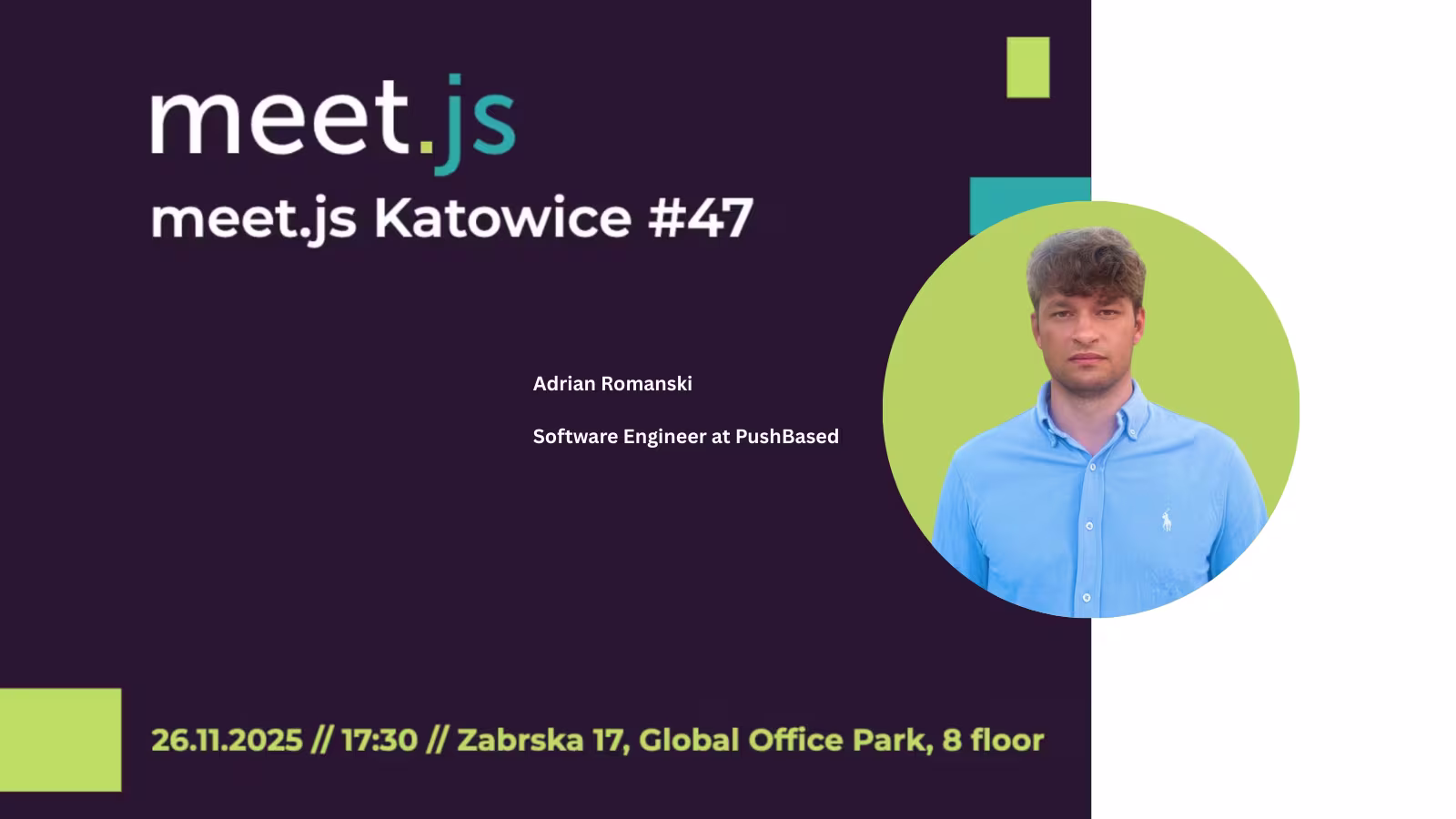 meet.js Katowice #47 – Adrian Romański presents Accessibility Driven Development