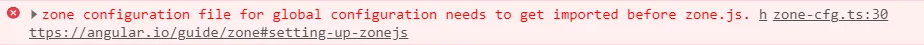 Zone configuration error