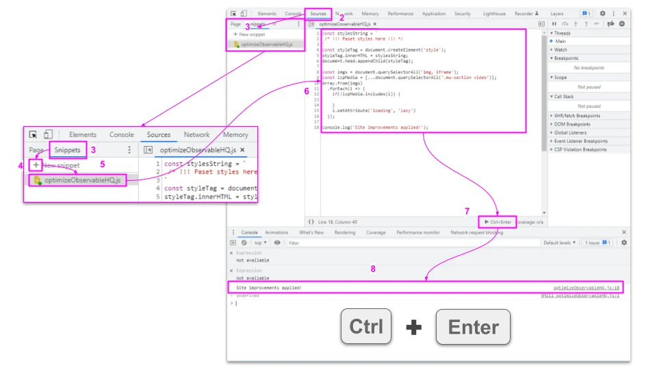 Snippet with the code -- Observable HQ - Performance Audit Example