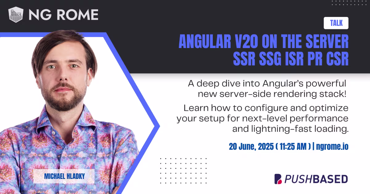 Angular v20 on the Server - SSR, SSG, ISR, PR, CSR