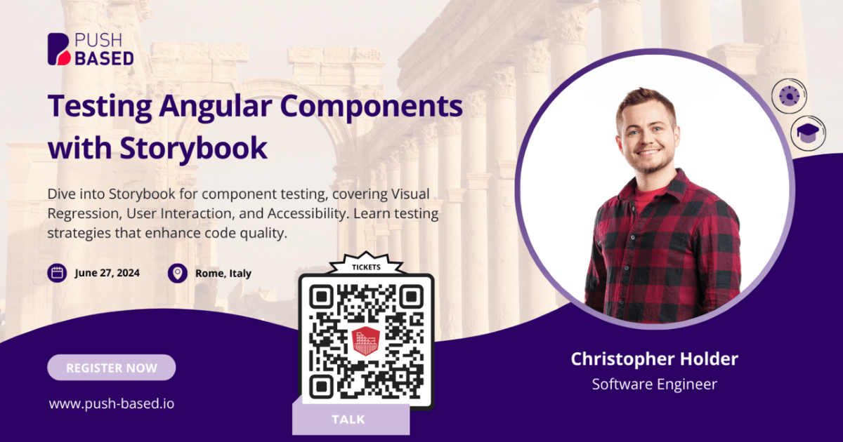 Testing Angular Components with Storybook - NG Rome - Chris