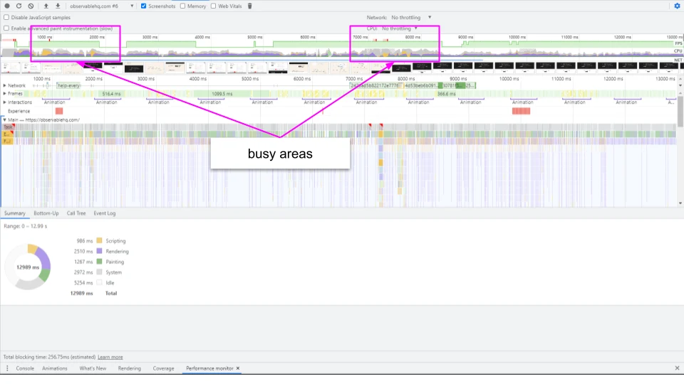 Page Scroll -- Observable HQ - Performance Audit Example
