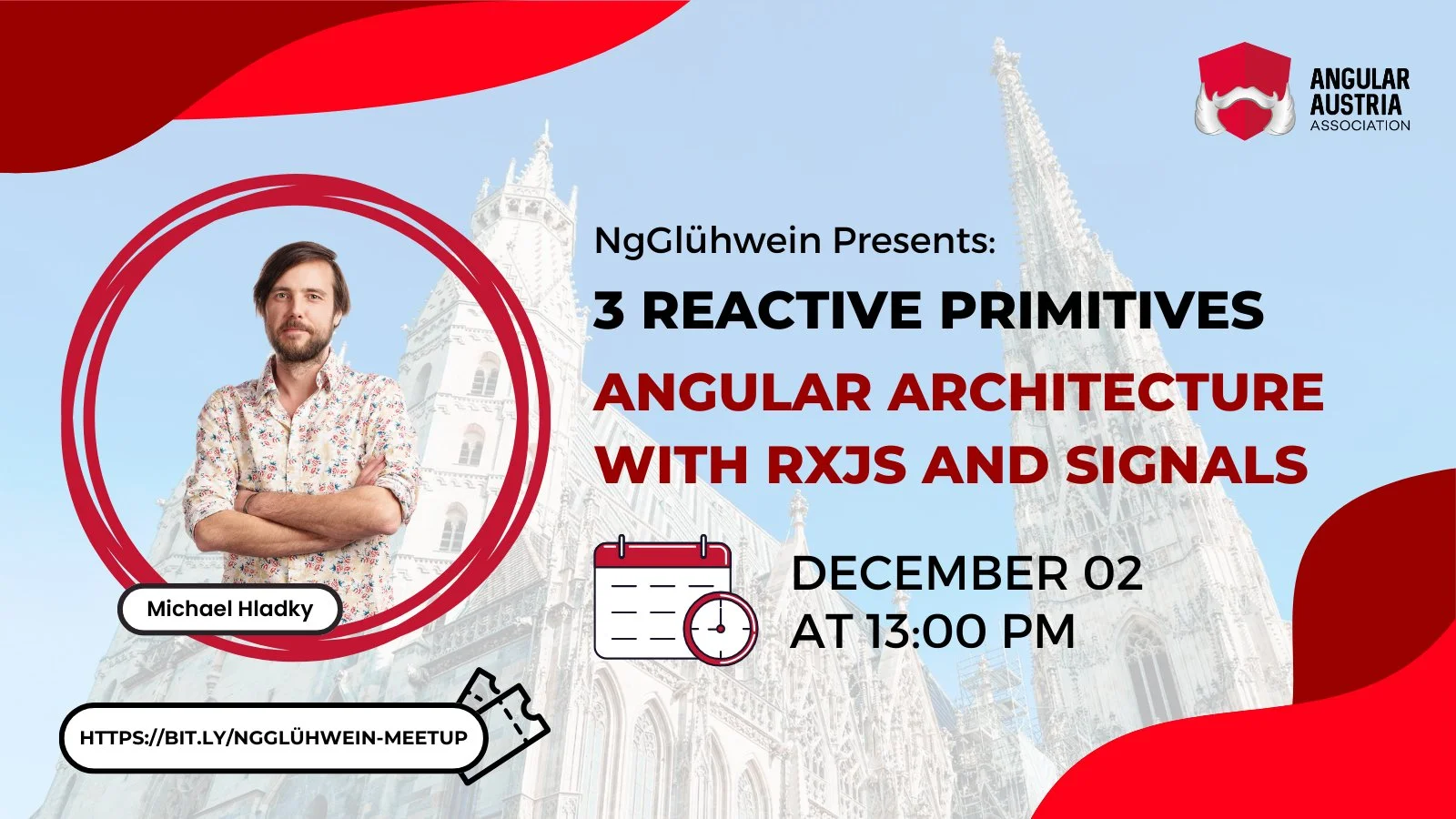 3 Reactive Primitives – Angular Architecture With RxJS and Signals - NgGlühwein . Poster.