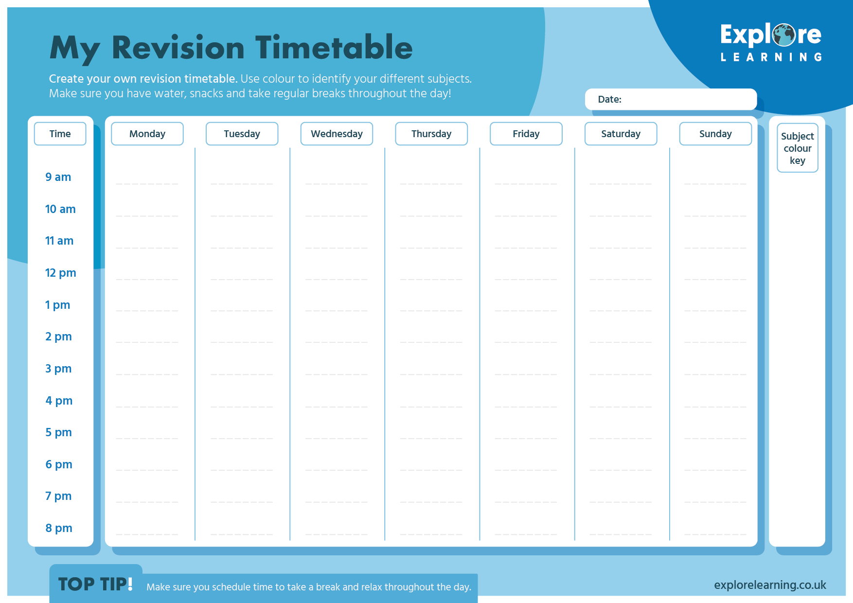 How To Make A GCSE Revision Timetable | Explore Learning