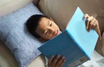 Child independently reading