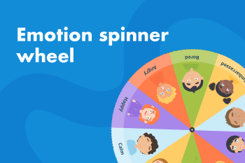 Emotion spinner wheel illustration