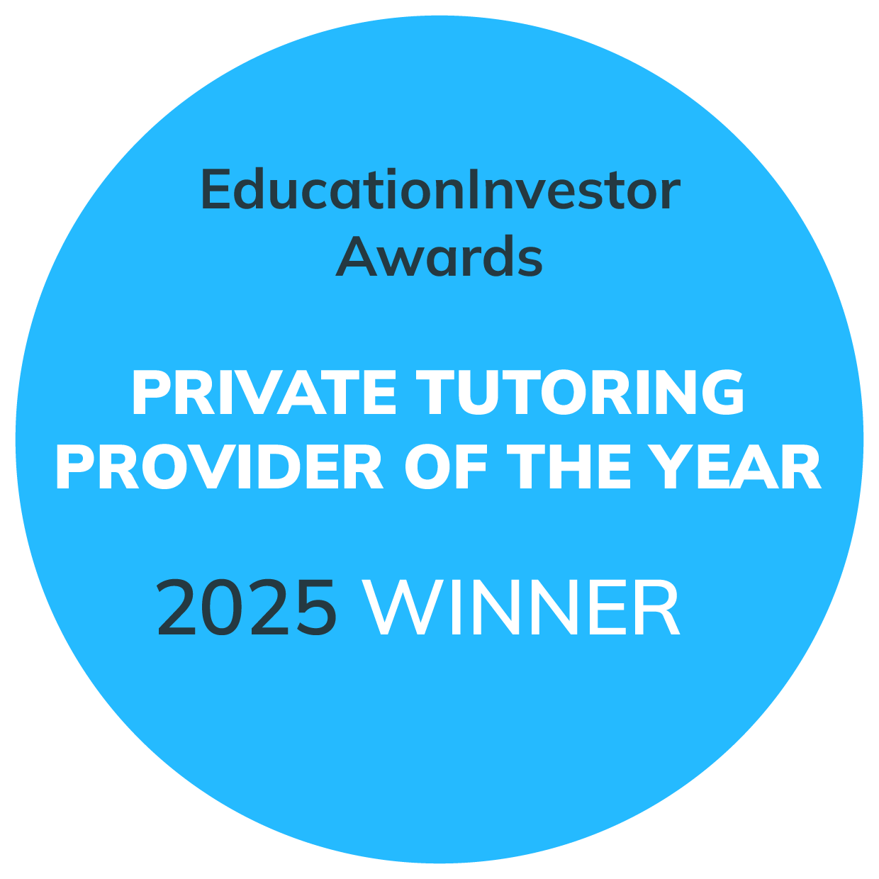 EducationInvestor Awards - Explore Learning win Private Tutoring Provider of the Year 2025 badge