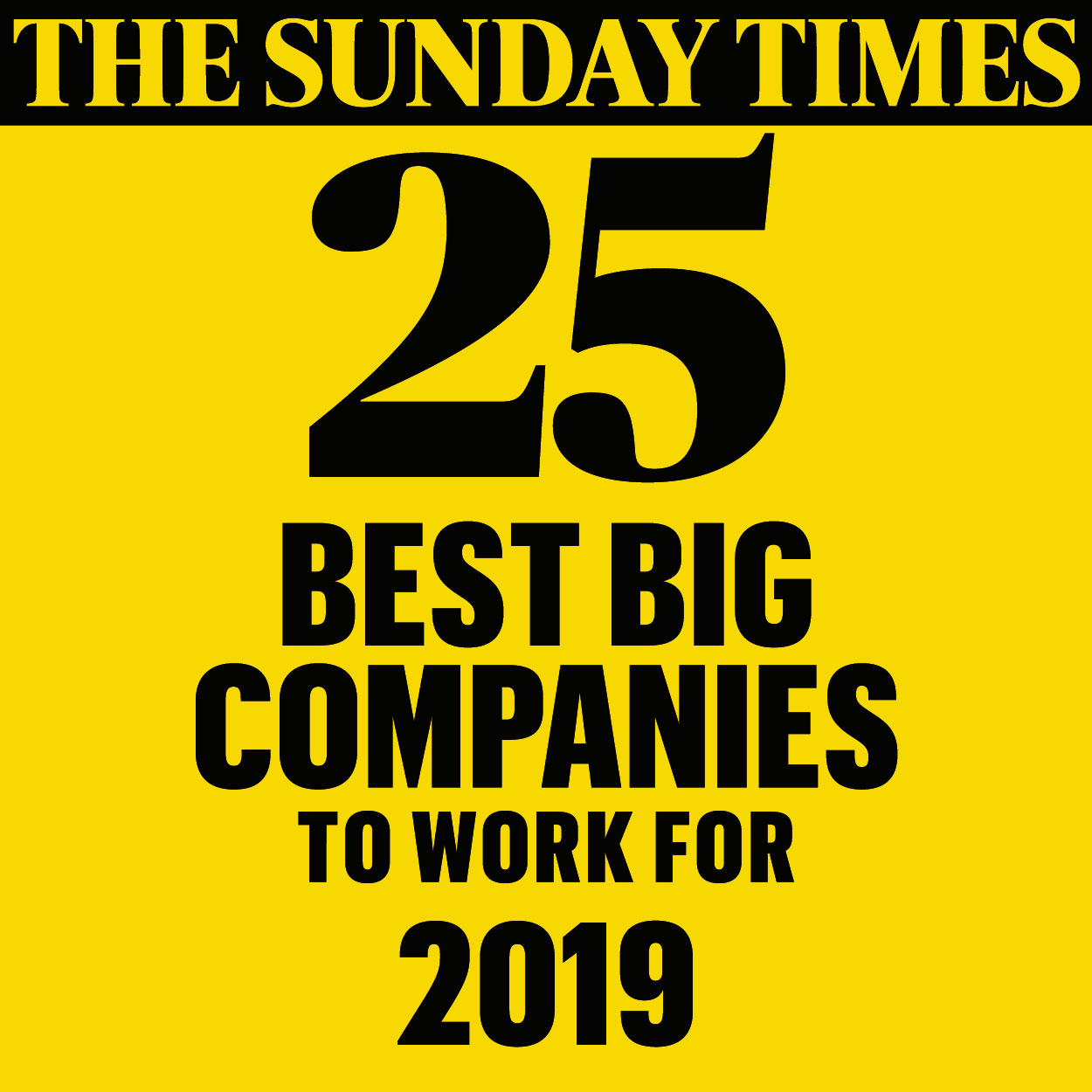 Sunday Times best big companies to work for 2019