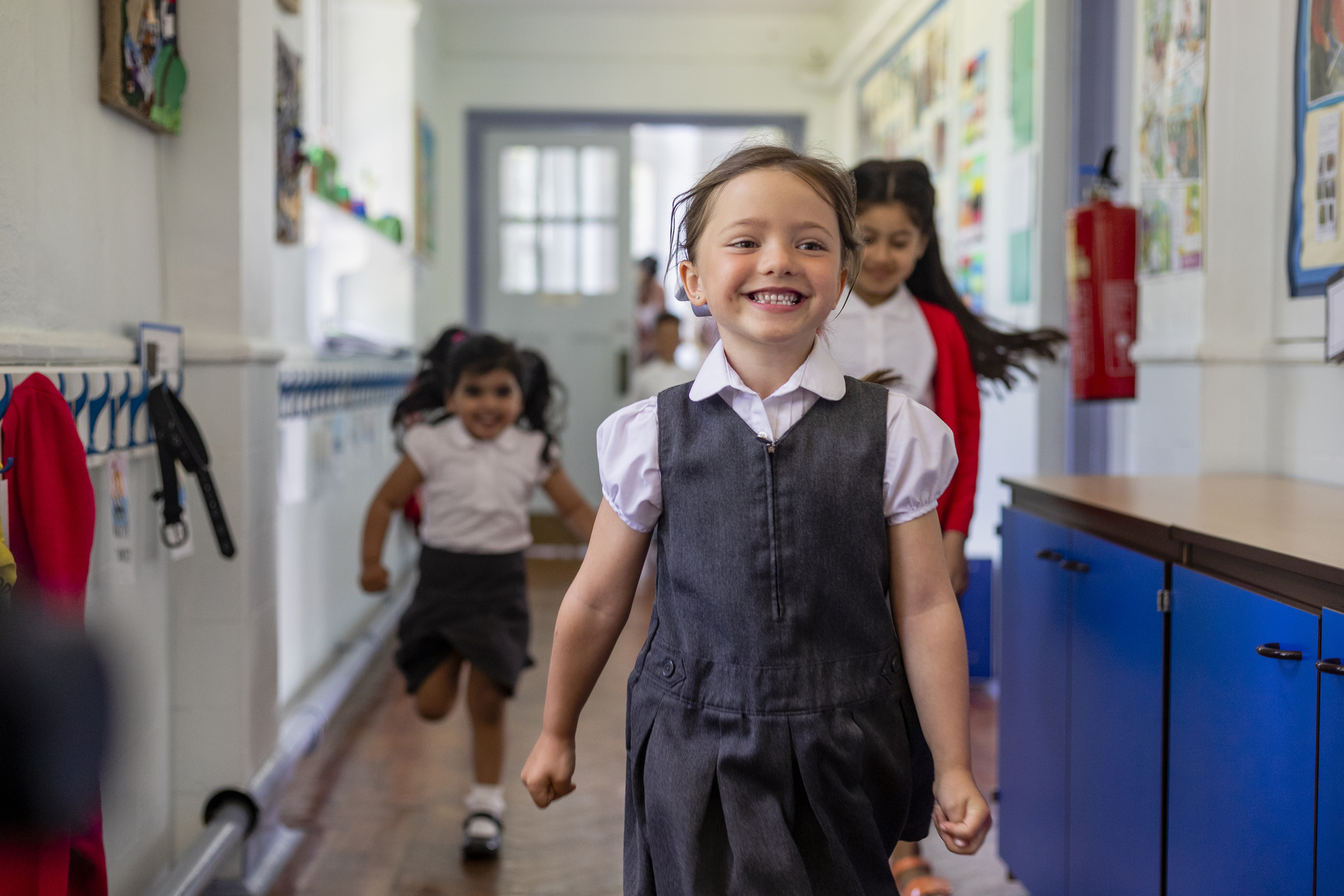 Happy children at school