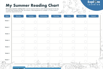 Summer reading chart template
